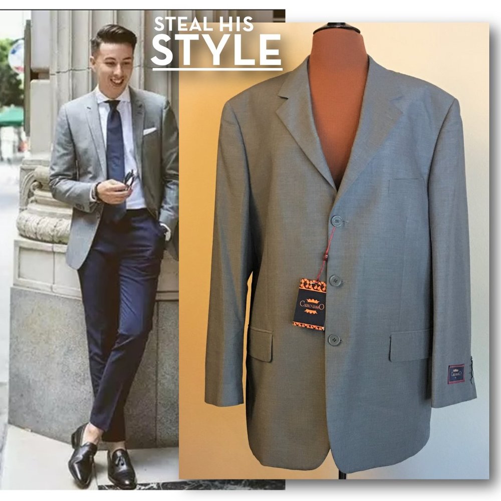 CARLO LUSSO 3-Button Vented "Aldo" Suit Jacket NWT